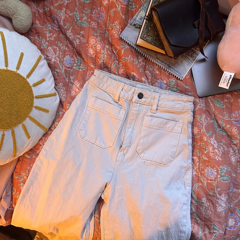 Women's Light Pink Rollas rare sailor jeans